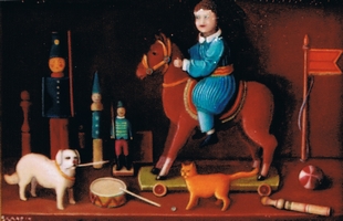 Scebery with antique toys